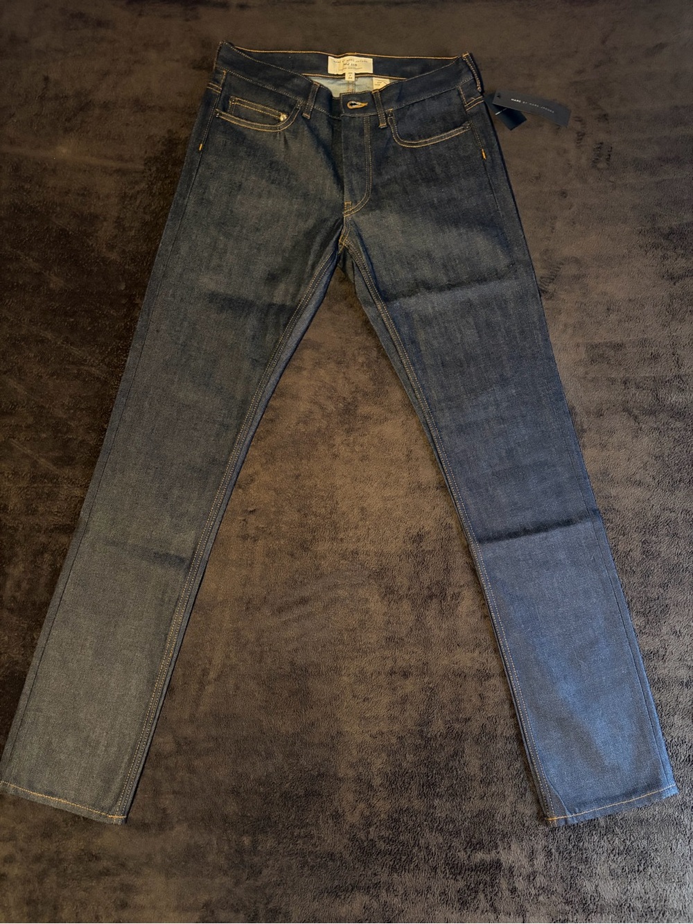 Marc by Marc Jacobs MJ 110 490 Raw Indigo Low Rise Slim Straight Jeans 30x34